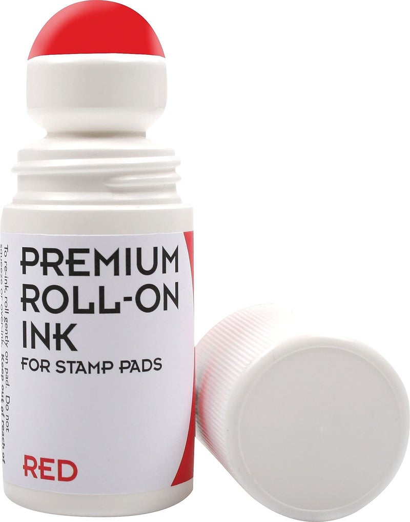 2000 Plus Roll-On Refill for Felt Stamp Pads, Red (030260)